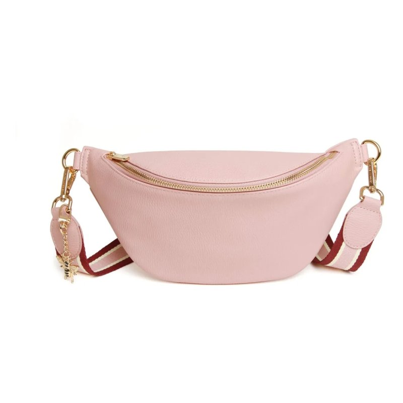 Alice Wheeler Pink Banana Bag image of the bag on a white background