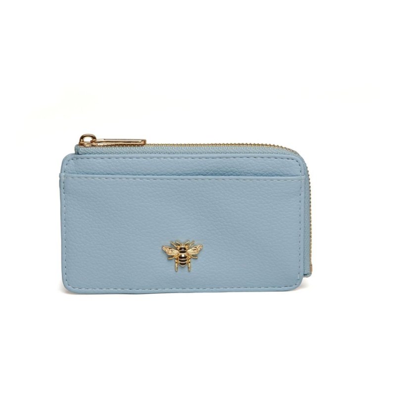 Alice Wheeler Pastel Blue Bath Coin Purse image of the front of the purse on a white background