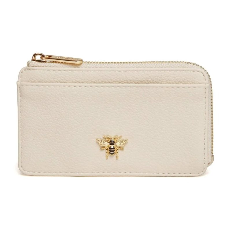 Alice Wheeler Pastel Cream Bath Coin Purse image of the front on a white background