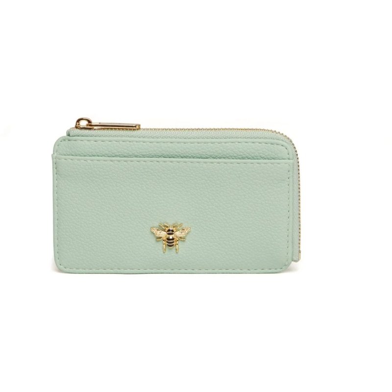 Alice Wheeler Pastel Mint Bath Coin Purse image of the front of the purse on a white background