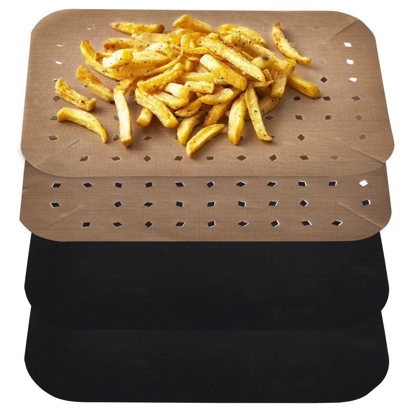 Tower 4 Pack 9L Dual Parchment Air Fryer Liners image of the liners on a white background