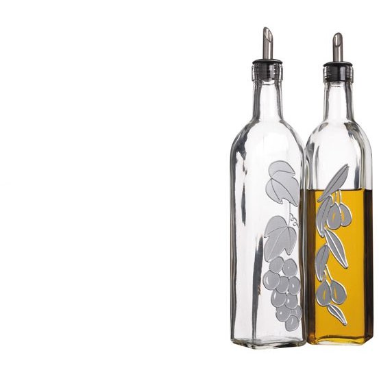 Kitchencraft Set of Two Glass Oil and Vinegar Bottles