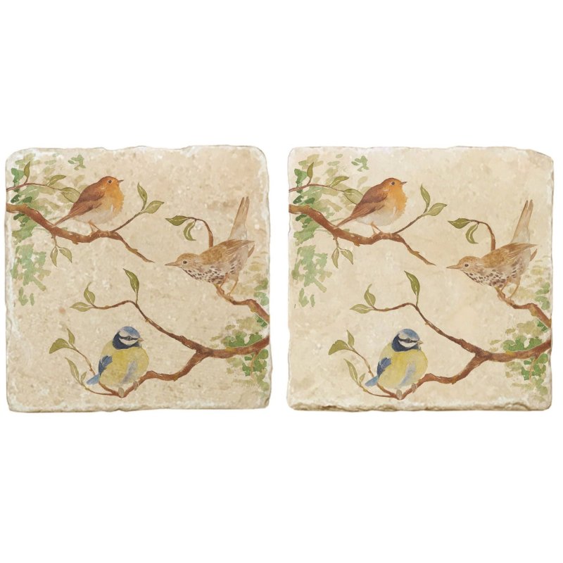 The Humble Hare Happy Hedgerow Coaster Pair