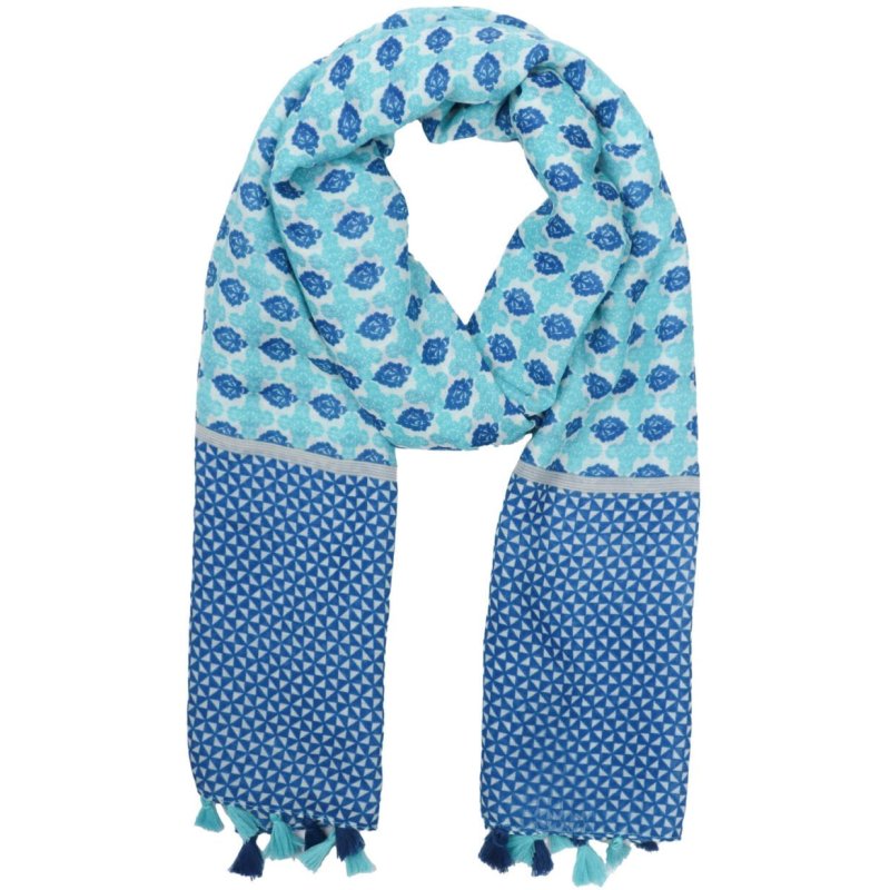 Zelly Blue Mini Triangle Scarf image of the scarf on a white background