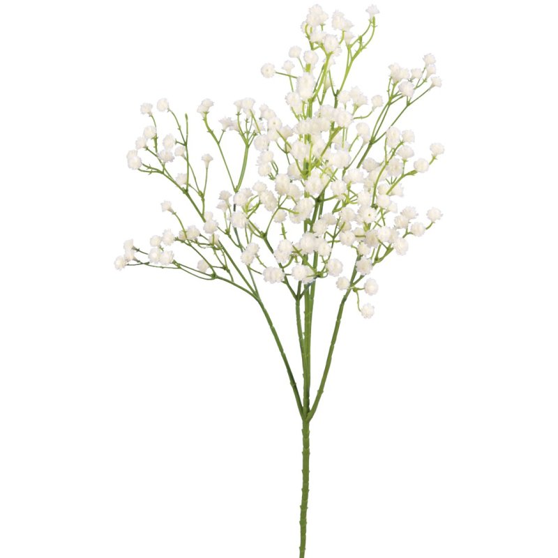 Floralsilk White Plastic Gypsophia Spray image of the flower on a white background