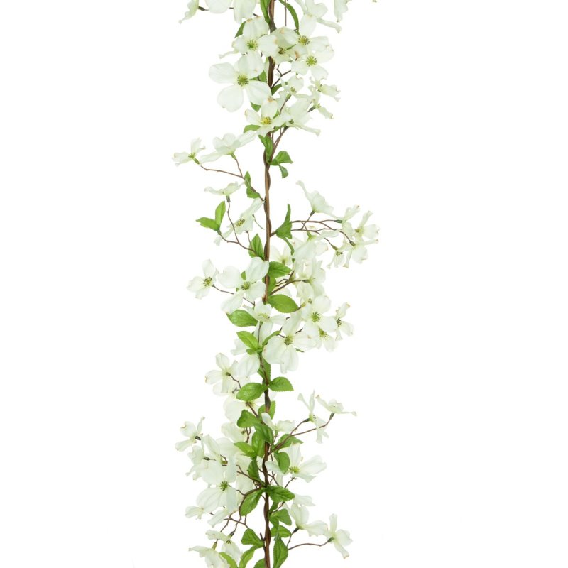 Floralsilk Dogwood Garland image of the garland on a white background