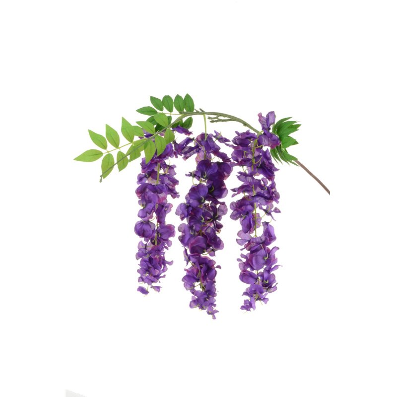 Floralsilk Purple Wisteria Spray image of the flower on a white background