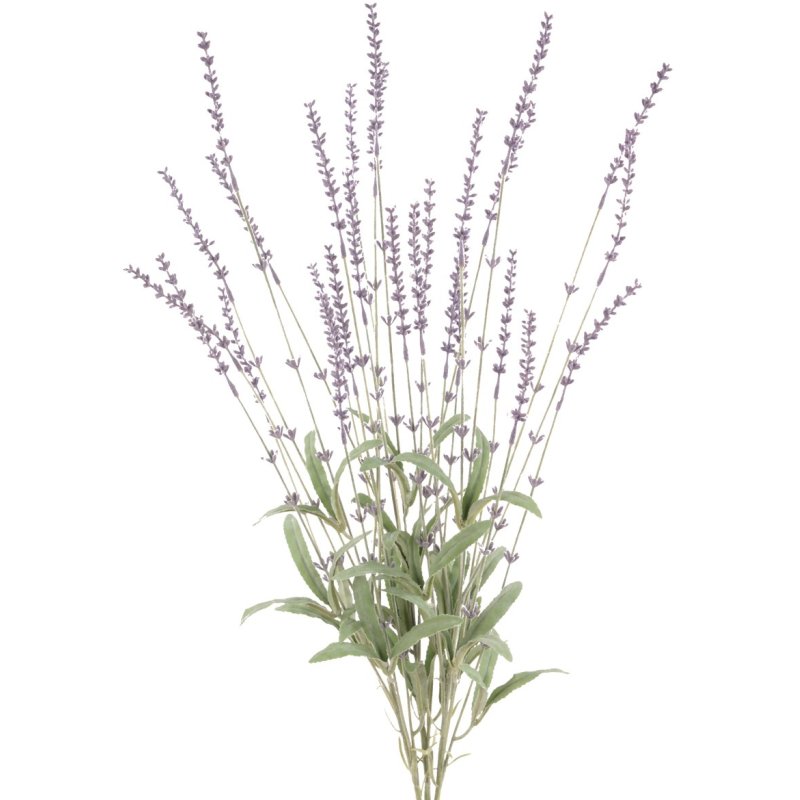 Floralsilk English Lavender Bush image of the flowers on a white background