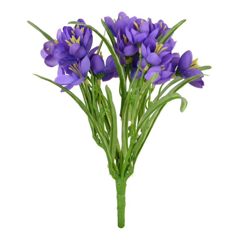 Floralsilk Purple Crocus Bush image of the bunch on a white background