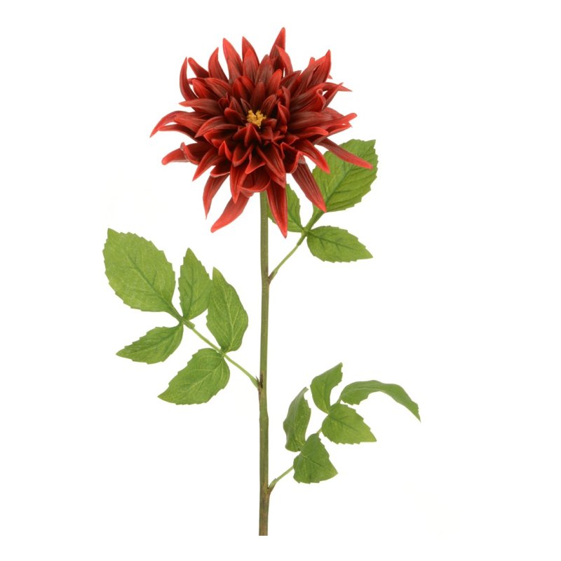 Floralsilk Red Fresh Touch Dahlia image of the flower on a white background