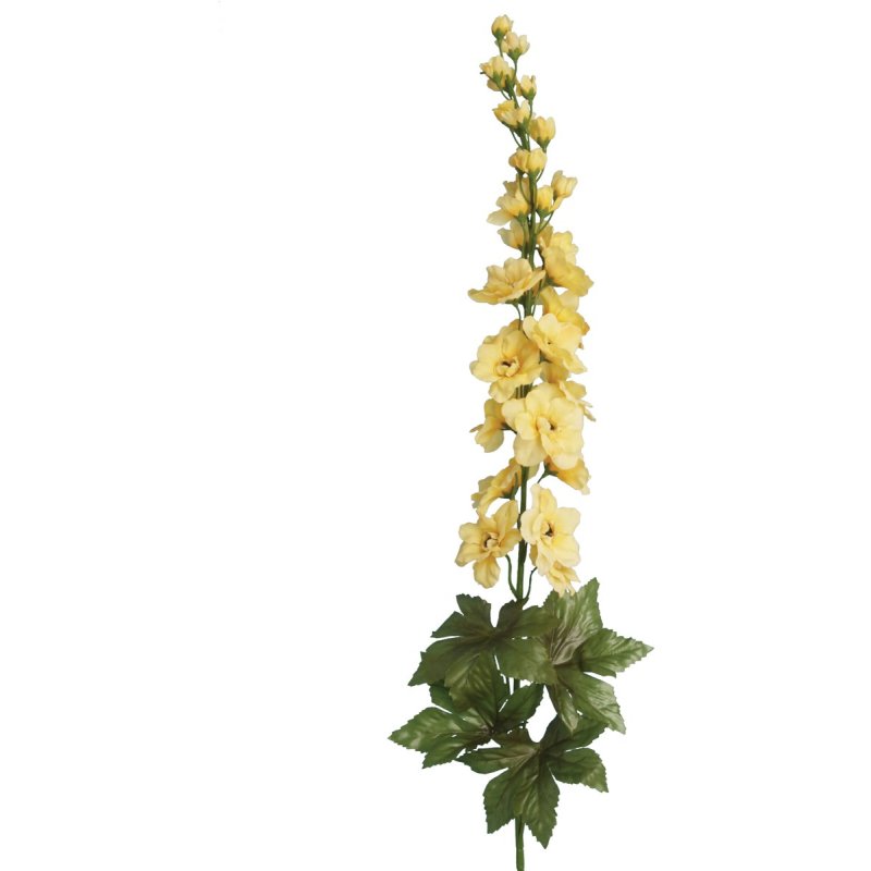 Floralsilk Yellow Delphinium image of the flower on a white background