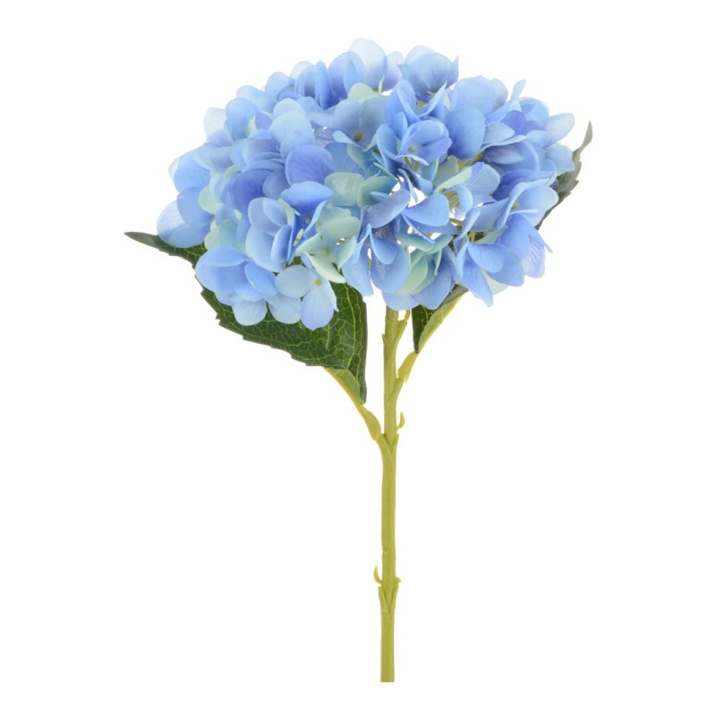 Floralsilk Blue Hydrangea Stem image of the flower on a white background
