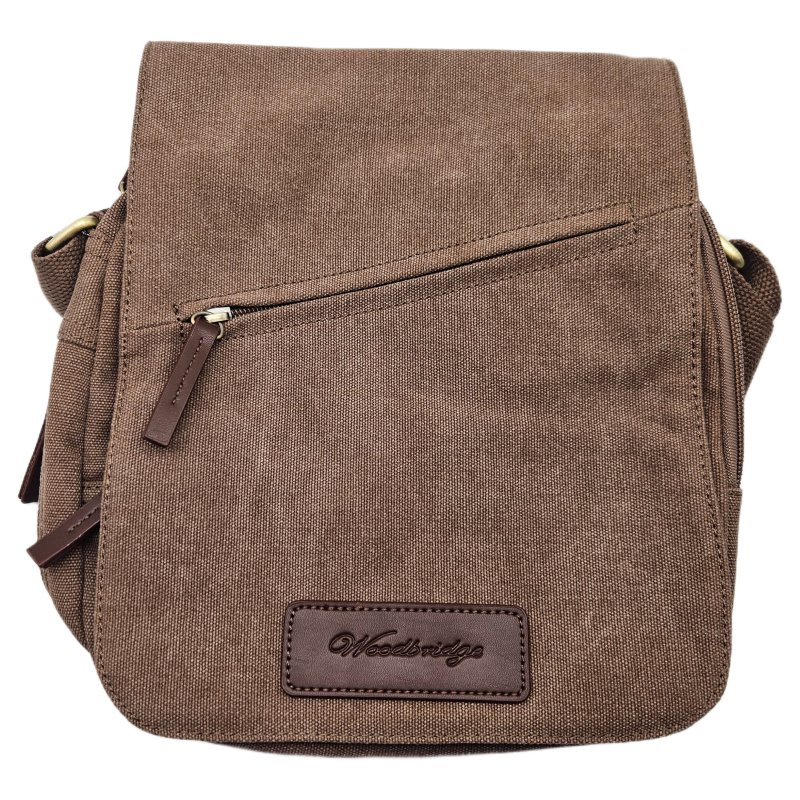 Highbury Canvas Brown Crossbody Bag