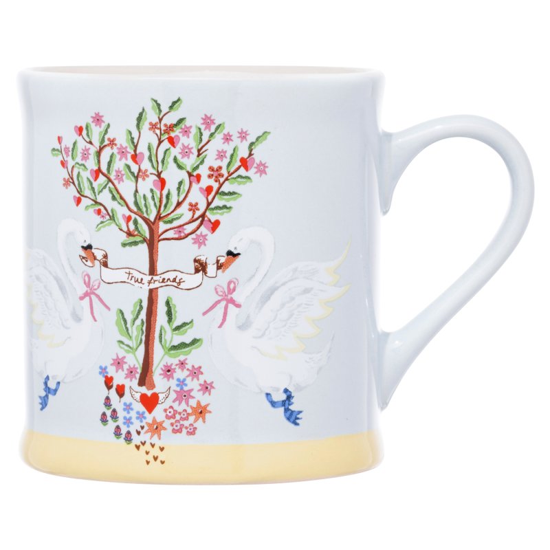 Cath Kidston Oh My Heart Swans Mollie Mug