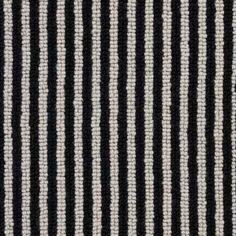 Norfolk & Co. Carpets Royal Regatta Pinstripe Carpet in Black
