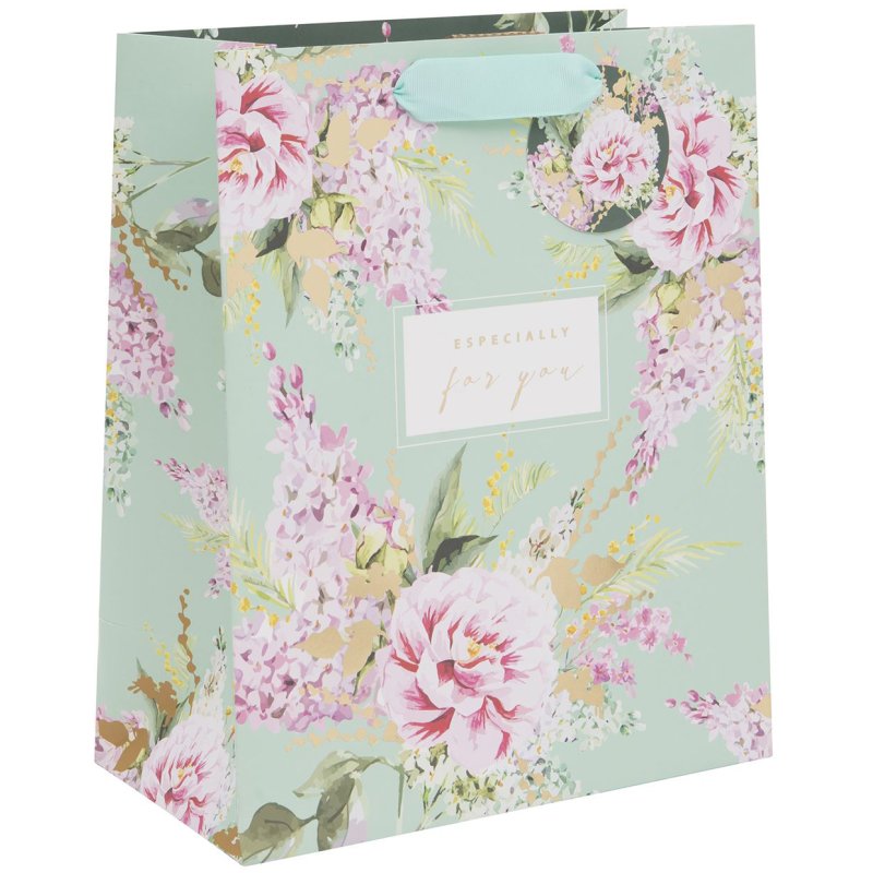 Glick Peonies And Foxgloves Large Gift Bag