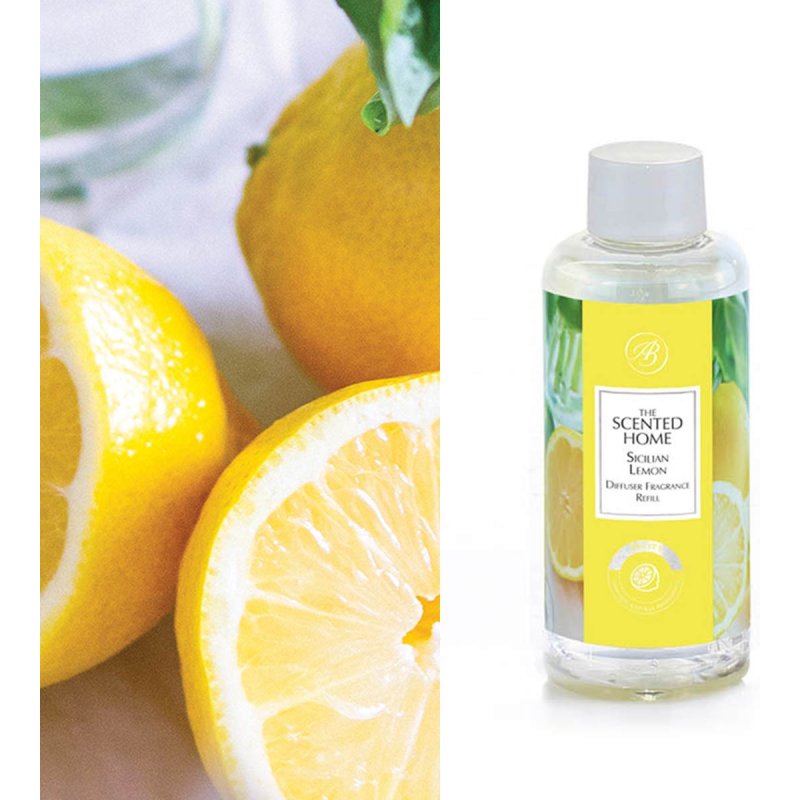 Ashleigh & Burwood Sicilian Lemon 150ml Reed Diffuser Refill image of the refill on a white background