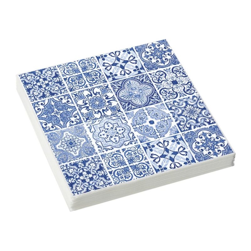 Stow Green Morrocan 3 Ply Recycled Paper Napkins image of the napkins on a white background