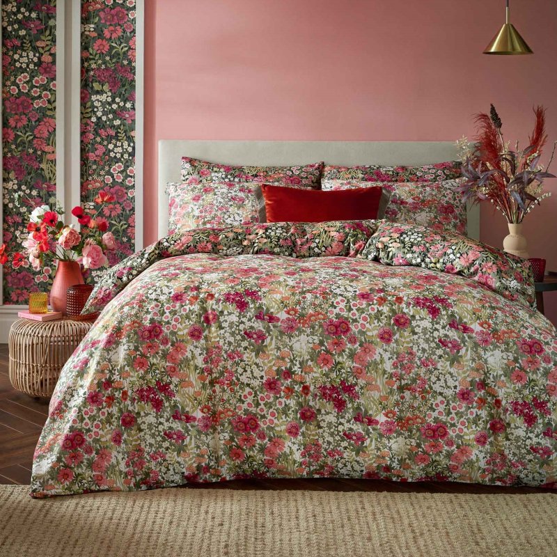 Graham & Brown Wallflower Duvet Cover Set lifestyle image of the duvet cover set