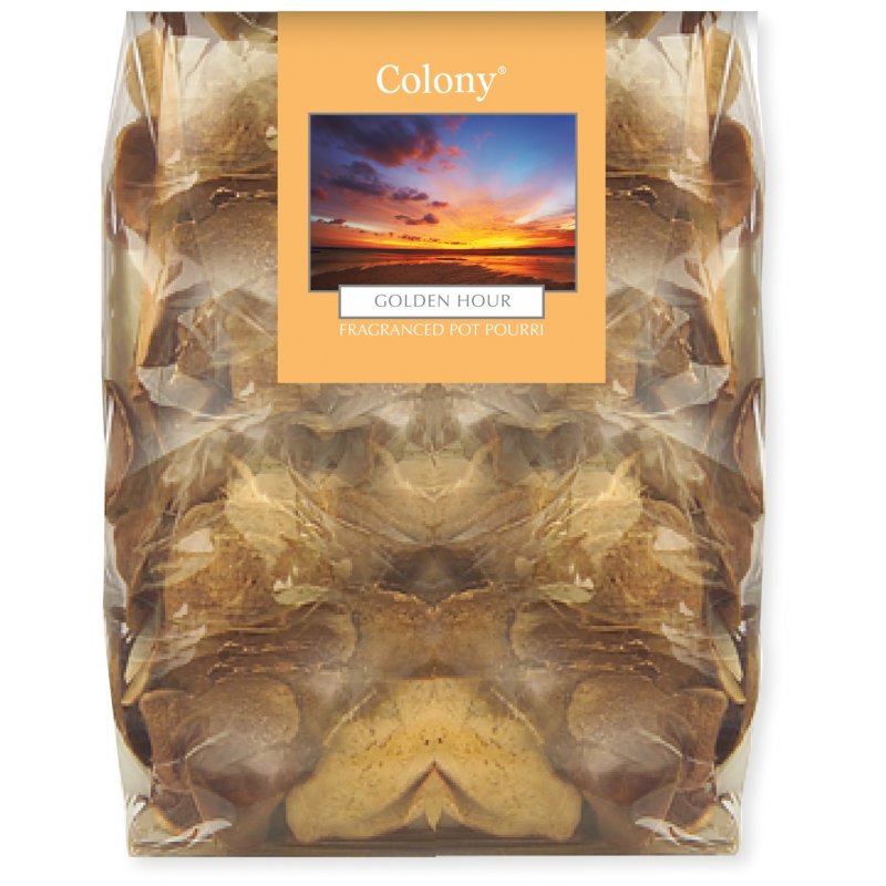 Colony Golden Hour Pot Pourri image of the pot pourri in packaging on a white background