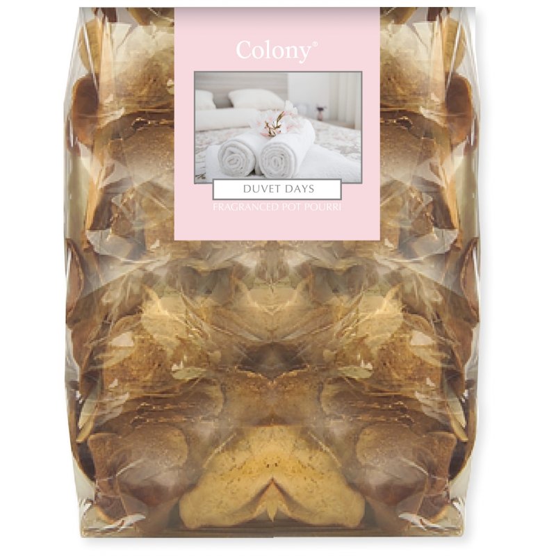 Colony Duvet Days Pot Pourri image of the pot pourri in packaging on a white background