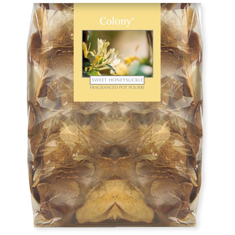 Colony Honeysuckle Pot Pourri image of the pot pourri in packaging on a white background