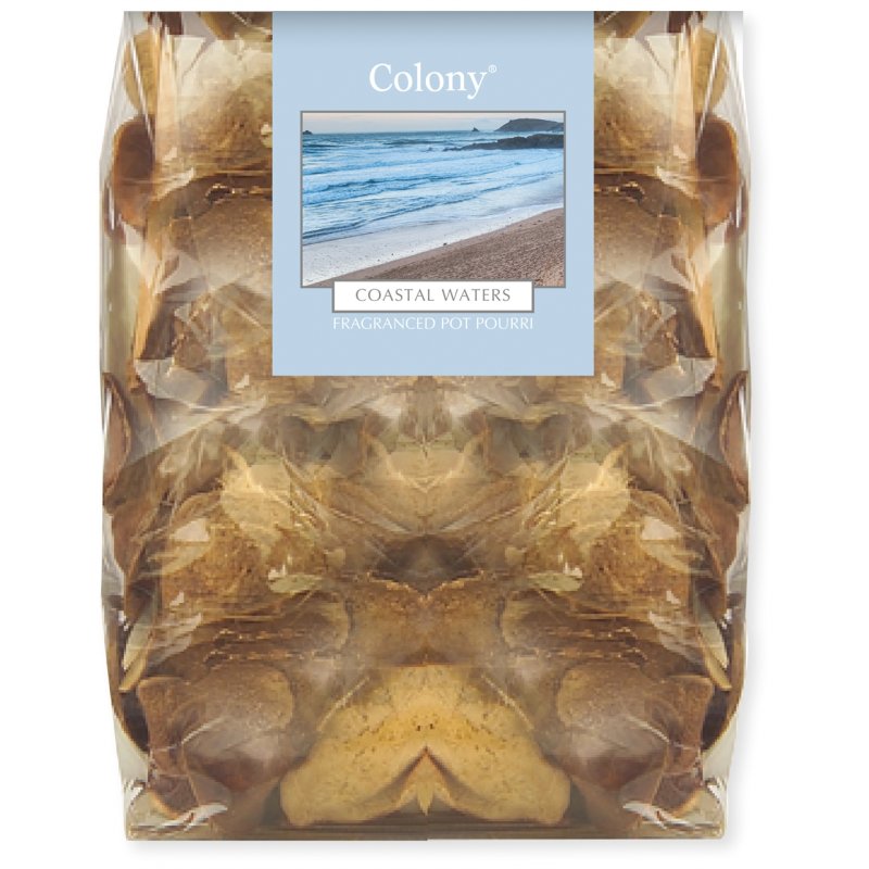 Colony Coastal Waters Pot Pourri image of the pot pourri in packaging on a white background