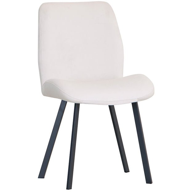 Limestone Velvet Dining Chair image of the chair on a white background