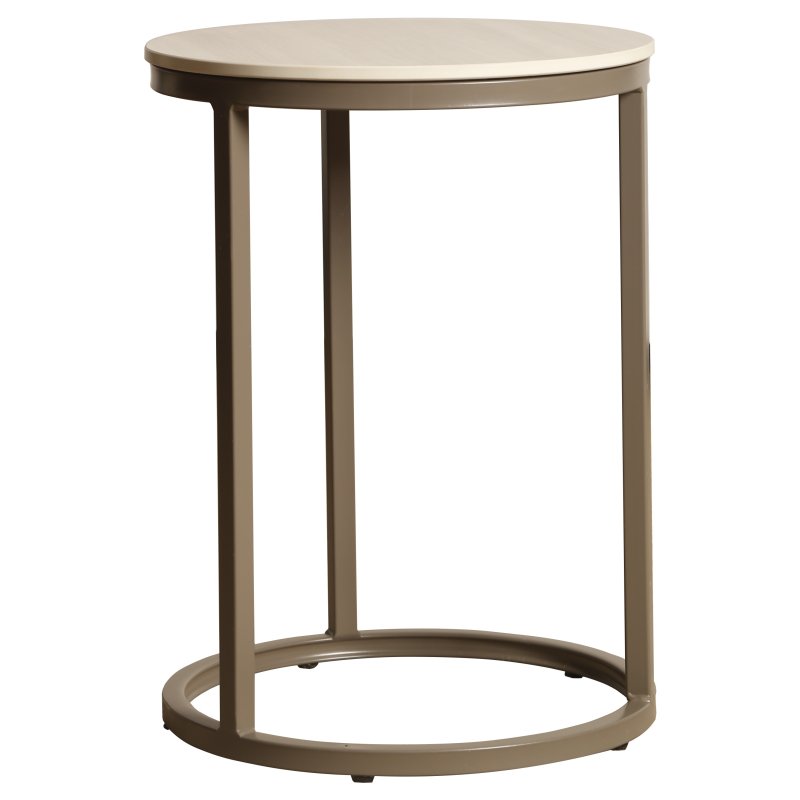 Yale Latte Round End Table image of the end table on a white background