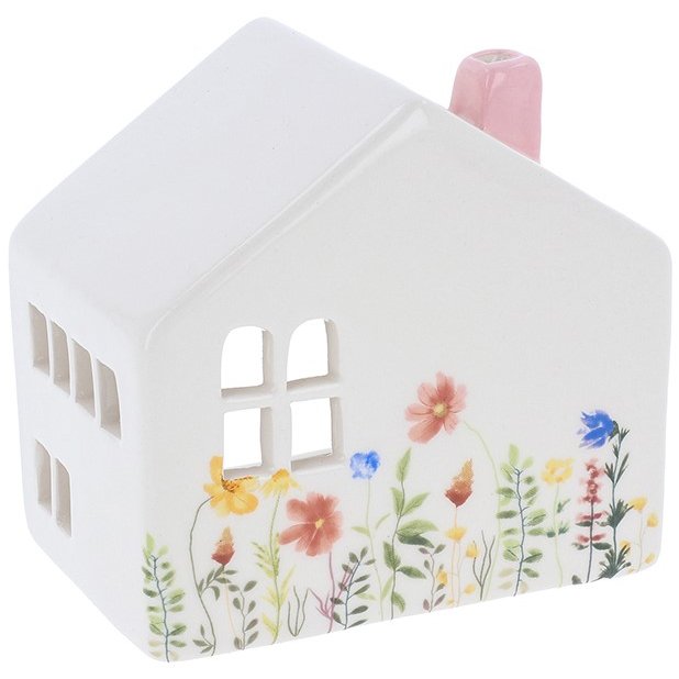 Shudehill Meadow House Tealight Pink Chimney