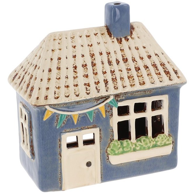 Shudehill Village Pottery Garden House Blue Tealight