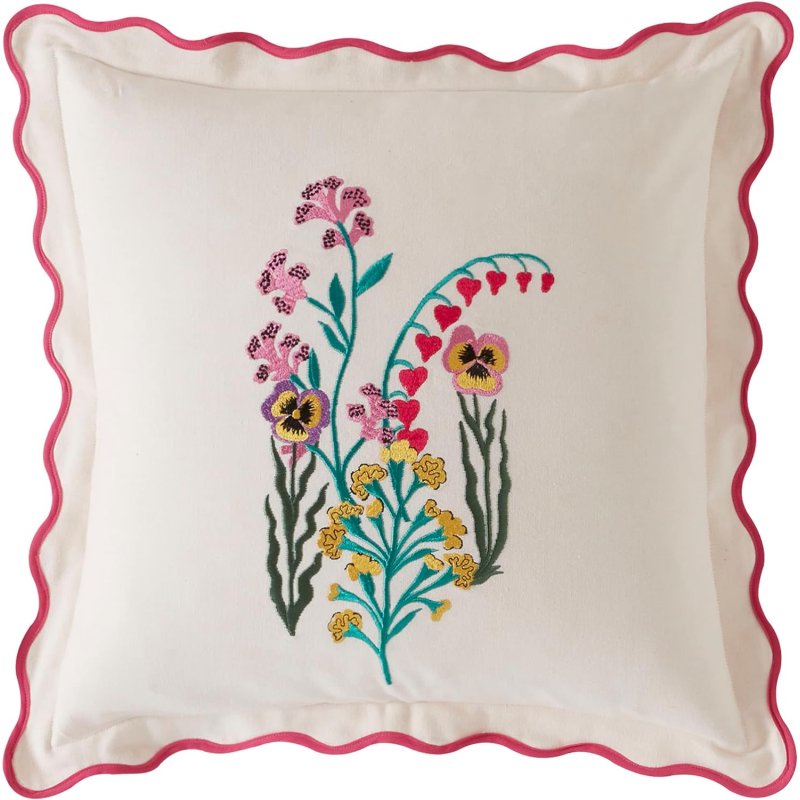Cath Kidston Paper Pansy Cream Cushion