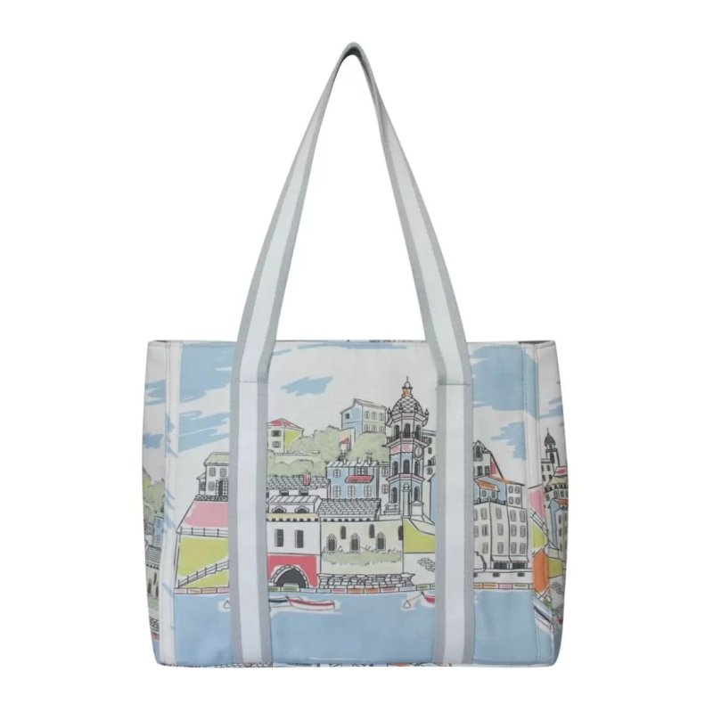 Earth Squared Summer Sara Bag Grey & White Webbing