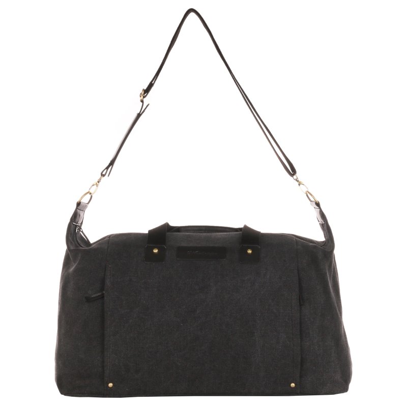 Woodbridge Large Charcoal Canvas Holdall image of the holdall on a white background