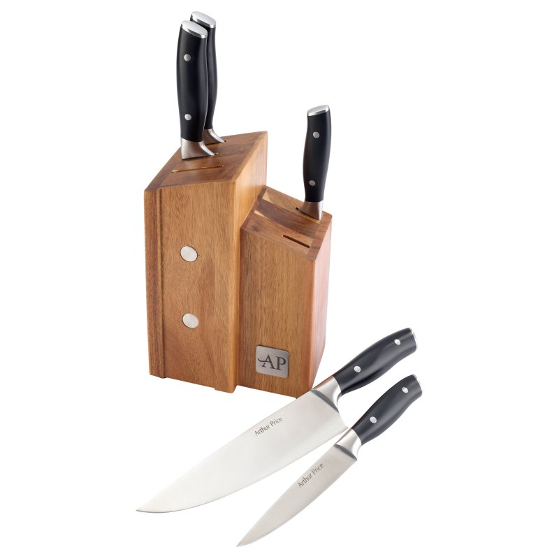 Arthur Price Acacia Square 6 Piece Knife Block