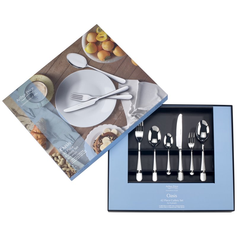Arthur Price Oasis 42 Piece Cutlery Set in box