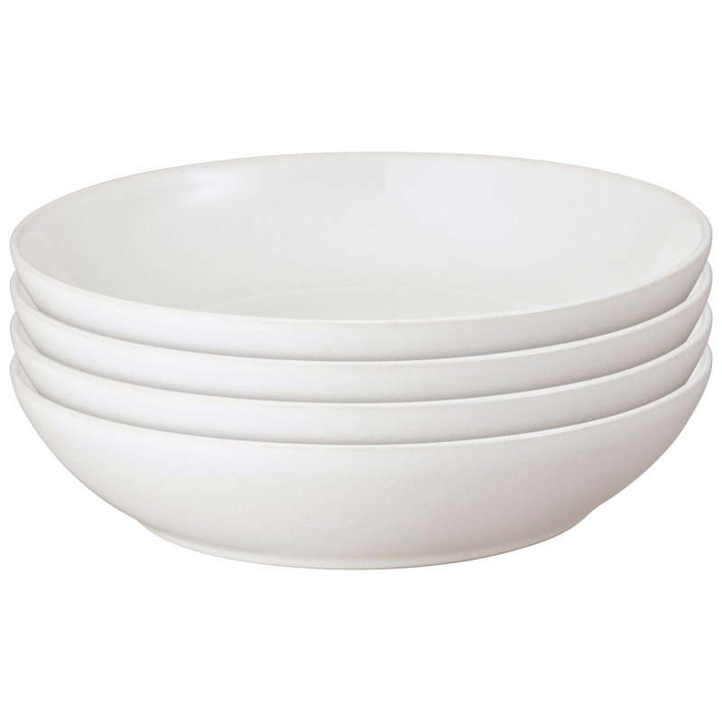 Denby Cotton White Set Of 4 Pasta Bowls