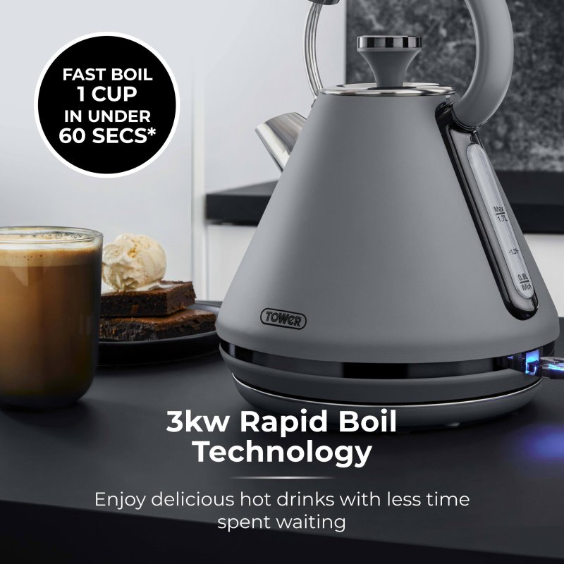 Grey Instant Boil Kettle Buy Salter Grey Retro Rapid Boil Kettle