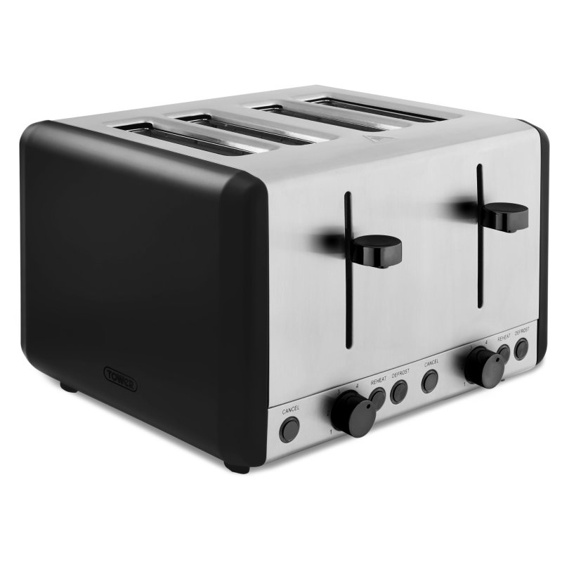 Tower Sera 4 Slice Toaster Black