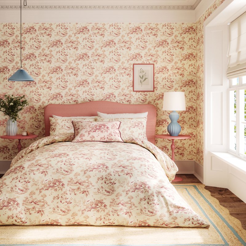Sanderson Options Aesops Fables French Rose Duvet Cover Set