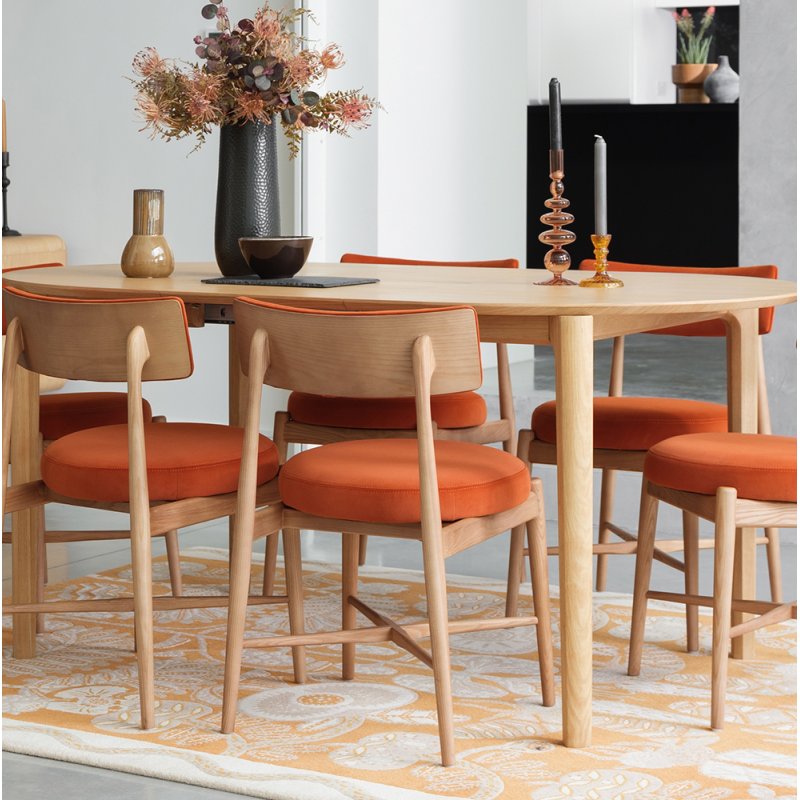 G Plan Winchester 1.8m Oval Extending Dining Table lifestyle image of the table