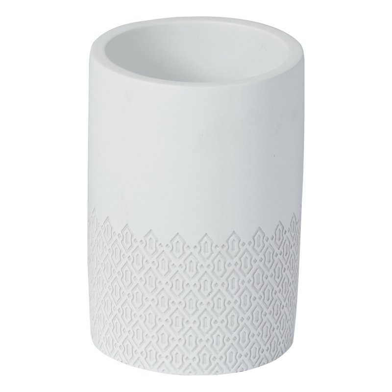 Showerdrape Chantilly White Tumbler