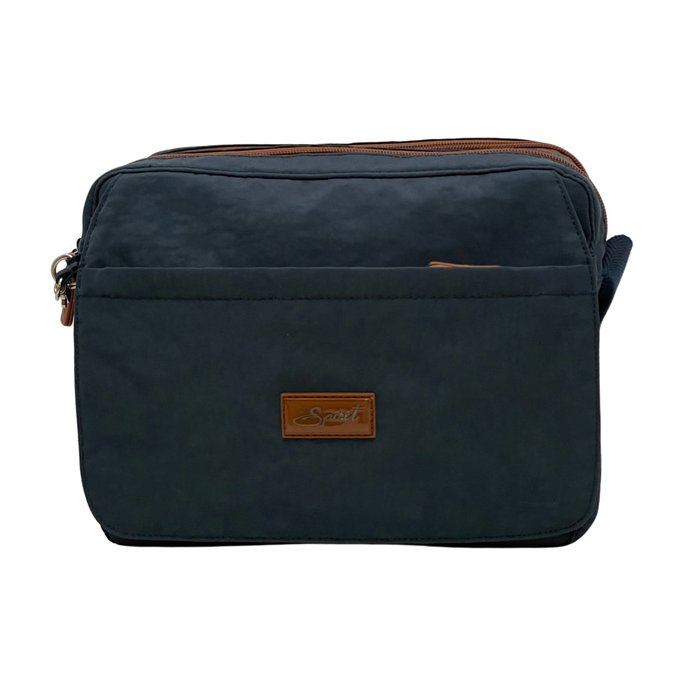 Spirit Navy And Tan Full Flap Organiser Bag