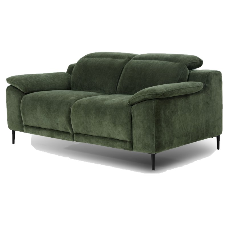 Marco 2 Seater Recliner Sofa With Headrest angled image of the sofa on a white background