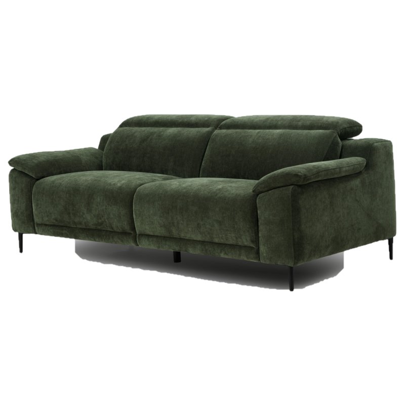 Marco 3 Seater Recliner Sofa With Headrest angled image of the sofa on a white background
