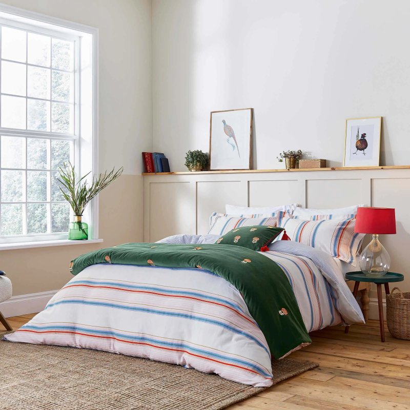 Joules Golden Hour Stripe Duvet Set display