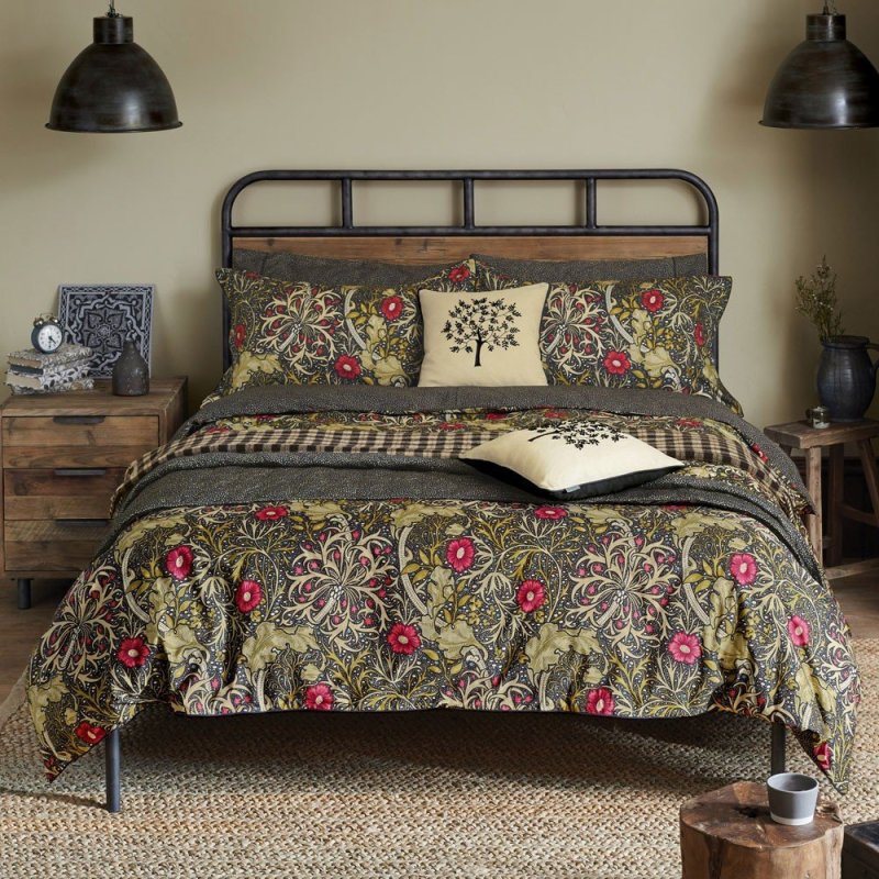 Morris & Co Seaweed Black Duvet Cover Set