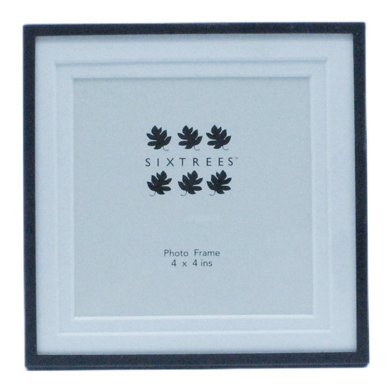Sixtrees Park Lane Black Photo Frame 4" x 4"