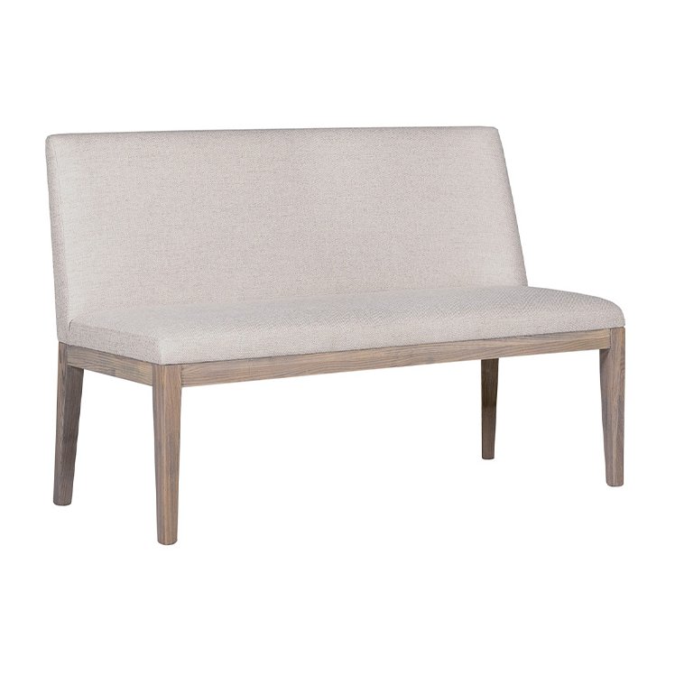 Falun Natural Short Bench angled image of the bench on a white background