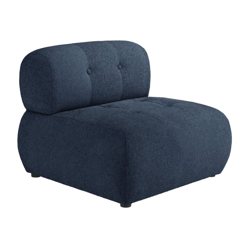 Reese Midnight Blue Accent Chair angled image of the chair on a white background
